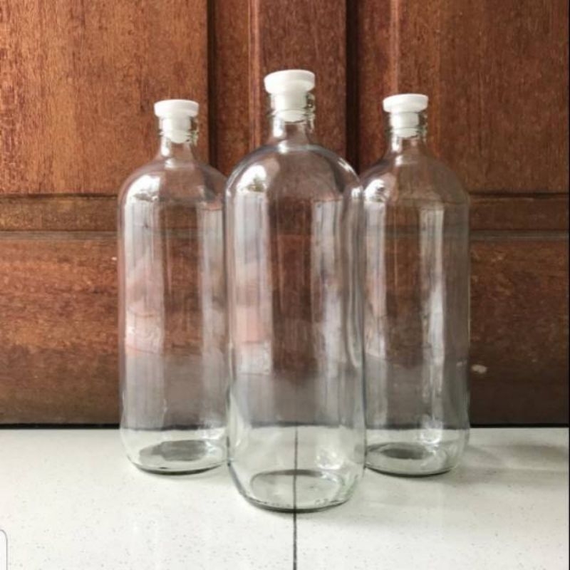 Jual Paket Isi 4 Botol Bensin 1 Liter Kaca Botol Kaca 1000 Ml BOTOL