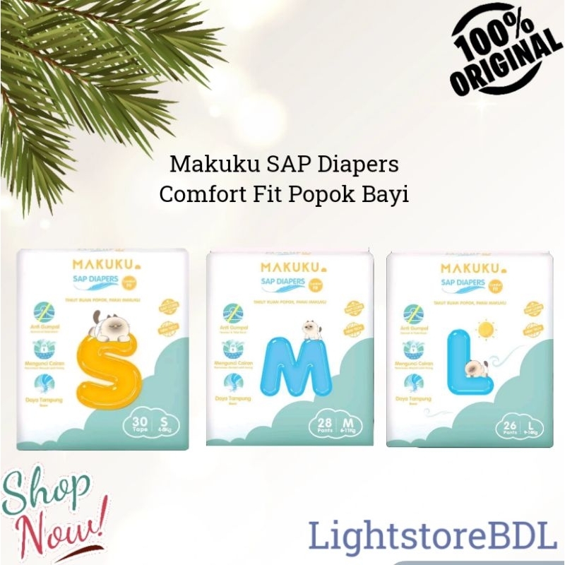 Jual Makuku Sap Diapers Comfort Fit Popok Bayi S M L Shopee Indonesia