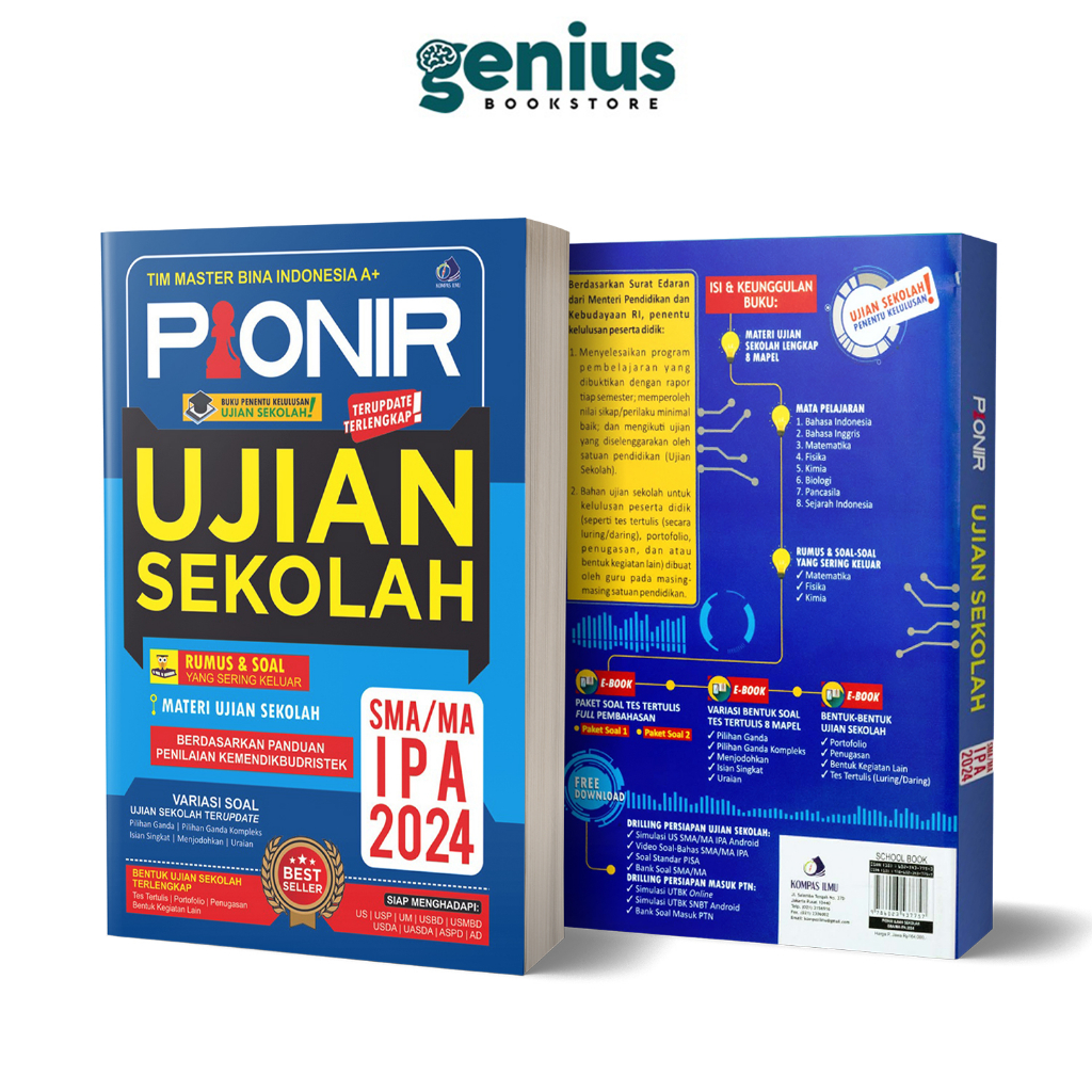 Jual Buku Sekolah Pionir Ujian Sekolah SMA MA IPA 2024 Terupdate