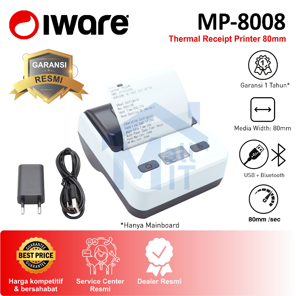 Jual Printer IWARE STRUK Receipt BLUETOOTH MP8008 MP 8008 Android