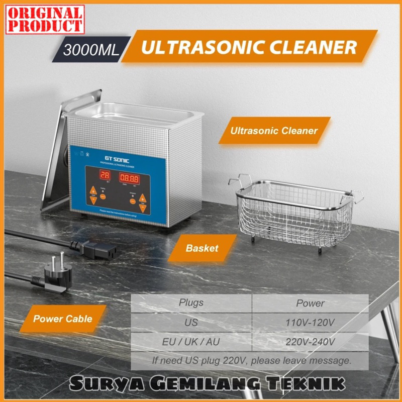 Jual Gt Sonic L Digital Ultrasonic Cleaner Pembersih Ultrasonik