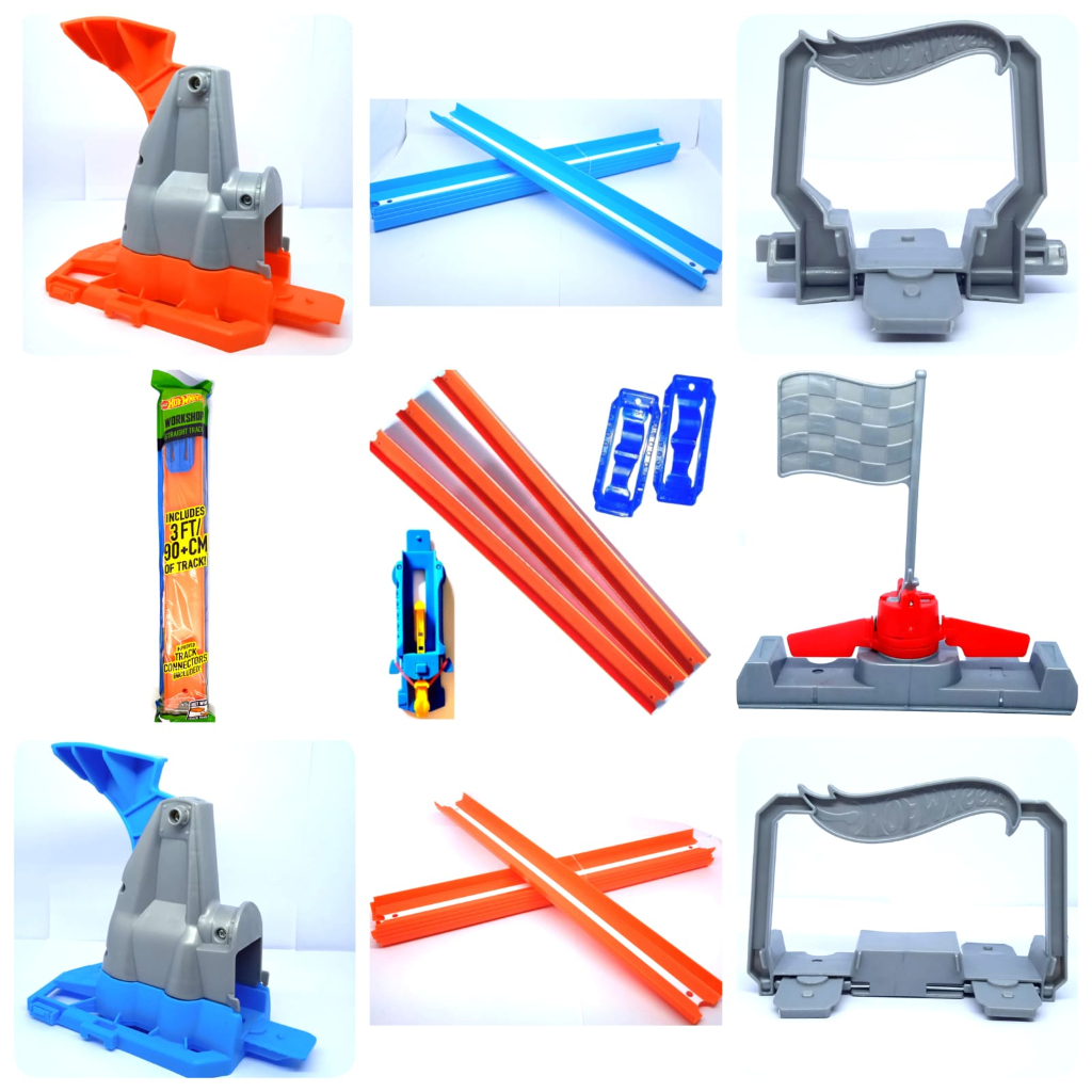 Jual Track Hot Wheels Finish Gate Launcher Hammer Bendera Connector