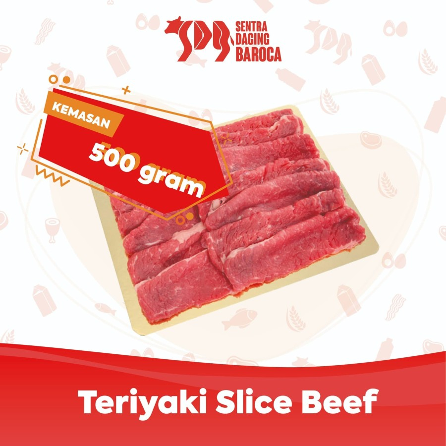 Jual Teriyaki Slice Beef Premium 500 Gram MARINASI Shopee Indonesia