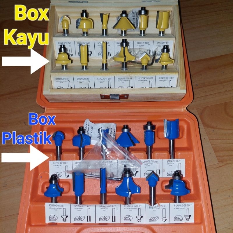 Jual Mata Router Bit Set Pcs Mata Profil Mata Trimmer Bits Shopee