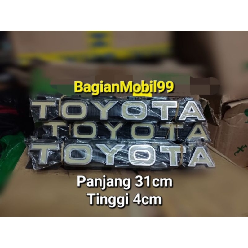 Jual Emblem Logo Stiker Tulisan Toyota Untuk Grill Depan Toyota Hardtop