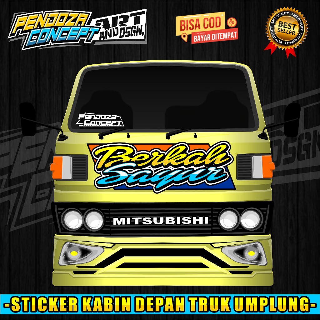 Jual Stiker Decal Kabin Depan Truk Umplung Berkah Sayur Bisa Ganti