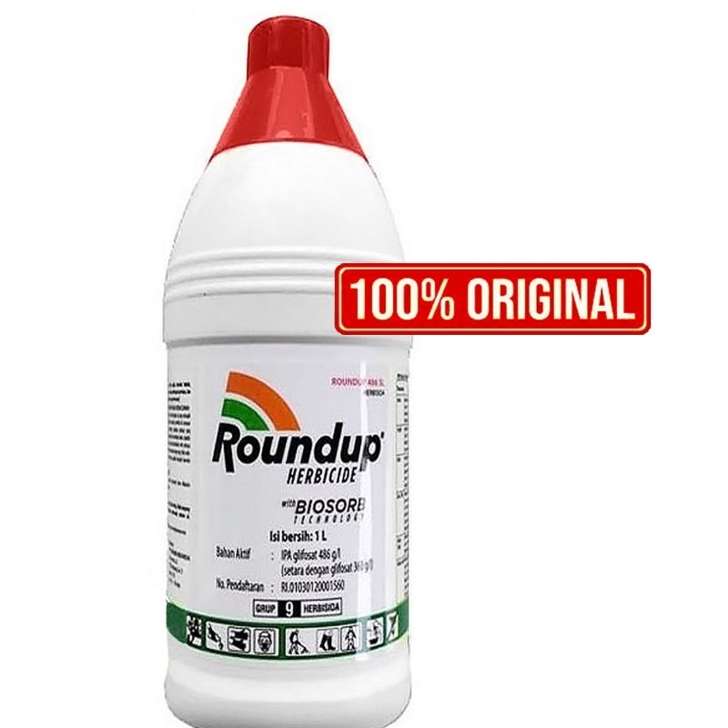 Jual ROUNDUP 486 Sl 1 LITER HERBISIDA PEMBASMI RUMPUT SISTEMIX SAMPAI