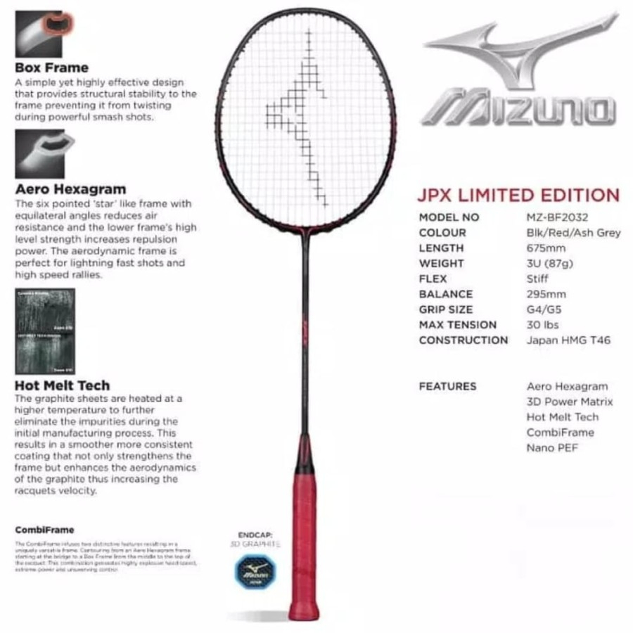 Jual Raket Badminton Mizuno JPX Limited Edition Original Shopee Indonesia