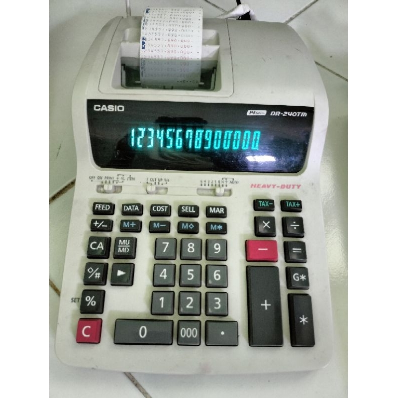 Jual Kalkulator Printer Atau Telstruk CASIO DR 240TM 14 DIGIT Bekas