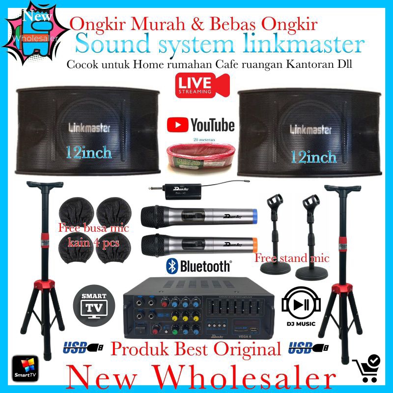 Jual Paket Sound System Karaoke Inch Linkmaster Power Full Original