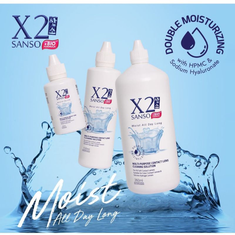 Jual CAIRAN X2 SANSO 60 ML CAIRAN PEMBERSIH SOFTLENS X2 SANSO