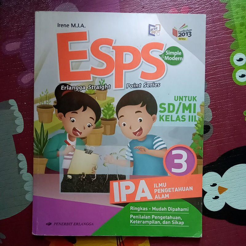 Jual BUKU BEKAS ORIGINAL ESPS MATEMATIKA BAHASA INDONESIA PPKN IPA ILMU