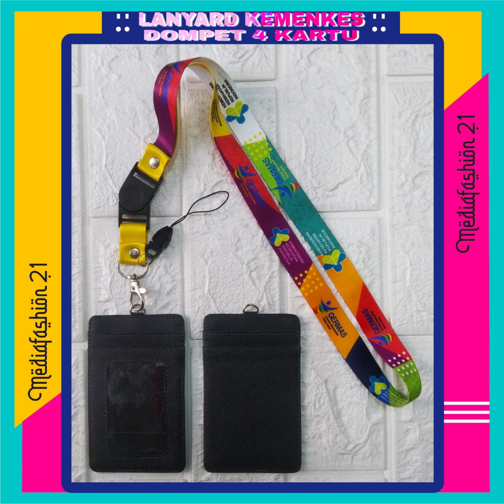 Jual KEMENKES GERMAS KEMENTERIAN KESEHATAN Lanyard Tali Gantungan ID