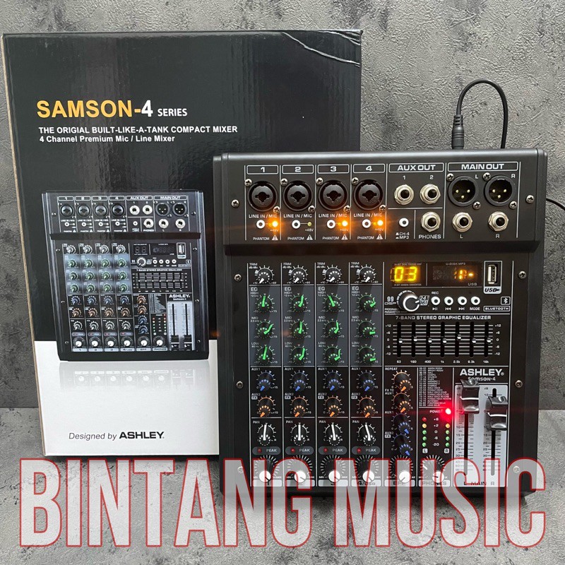 Jual Mixer Audio 4 Channel Ashley Samson 4 Original Samson4 Shopee