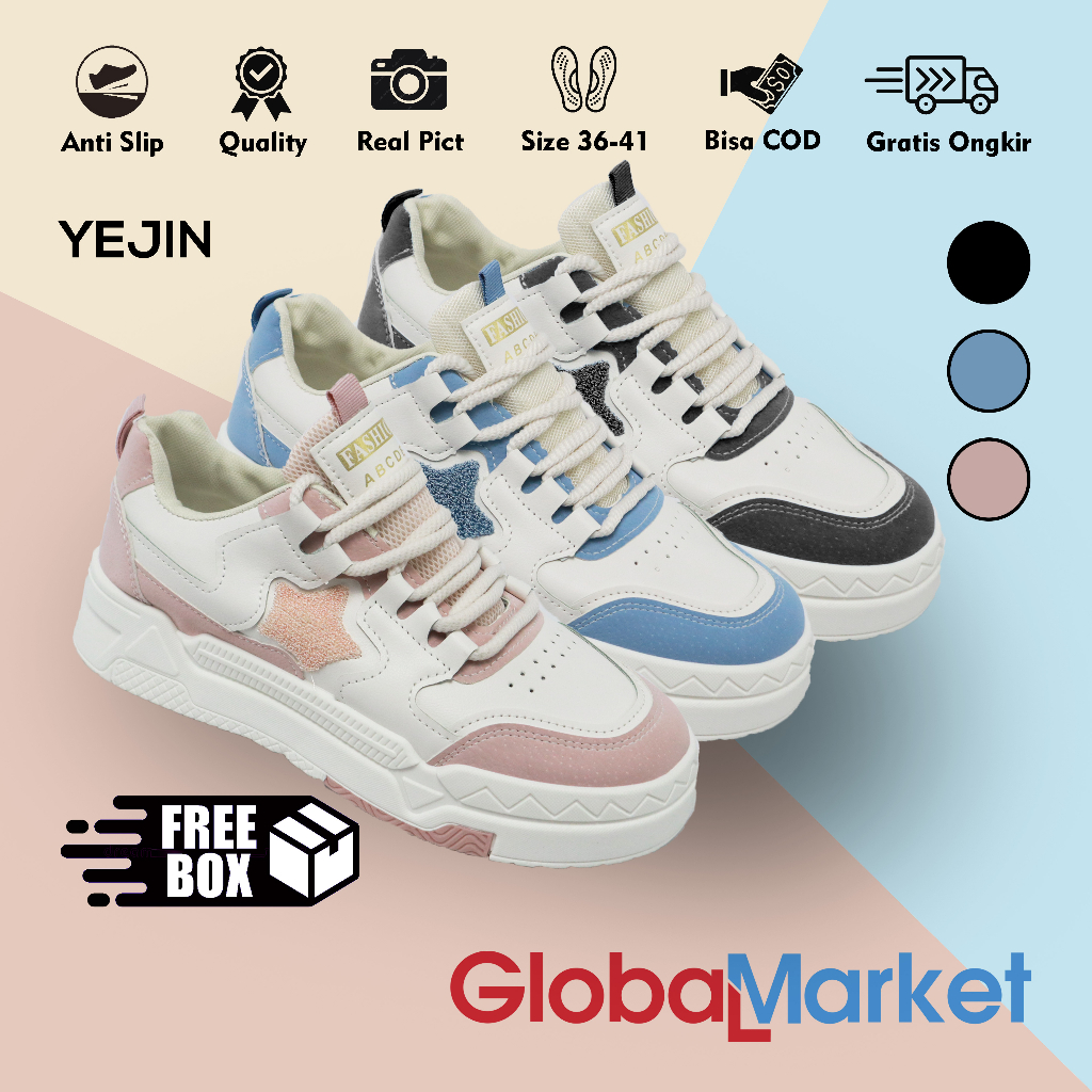 Jual Globalmarket Yejin Sepatu Sneakers Wanita Casual Shoes Trendy Chic