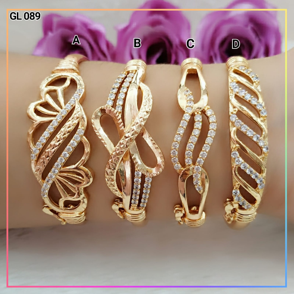 Jual Gelang Xuping Gelang Dewasa Bangle Lapis Emas Gold GL 089 Shopee