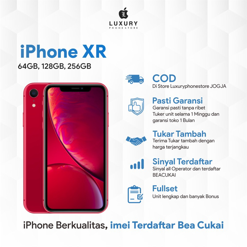 Jual Iphone Xr Gb Fullset Second All Operator Imei Terdaftar