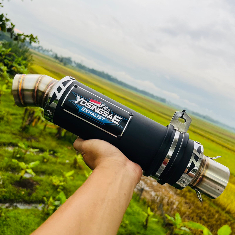 Jual Silincer Knalpot Yosingsae Exhaust Canister 51mm Black Powder