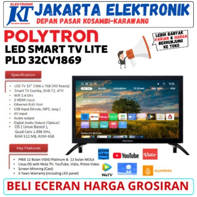 Jual Led Tv Polytron Inch Smart Tv Cv Shopee Indonesia