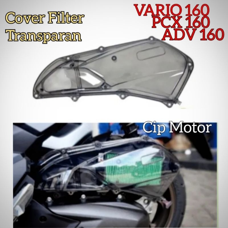 Jual Cover Tutup Filter Pcx Vario Adv Carbon Nemo Transparan