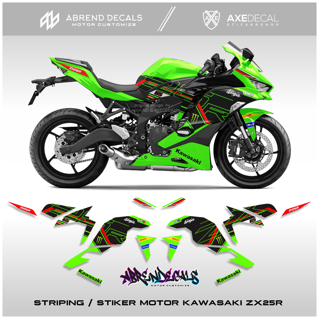 Jual Striping Zx R Livery Krt Wsbk Racing Stiker Motor Kawasaki