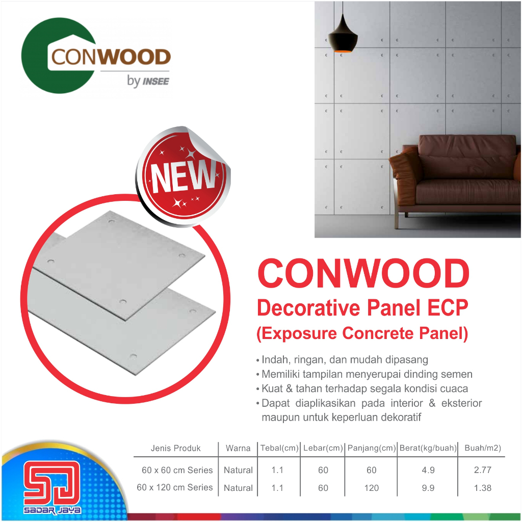 Jual Conwood Decorative Panel Ecp Mm Mm Dekoratif Dinding