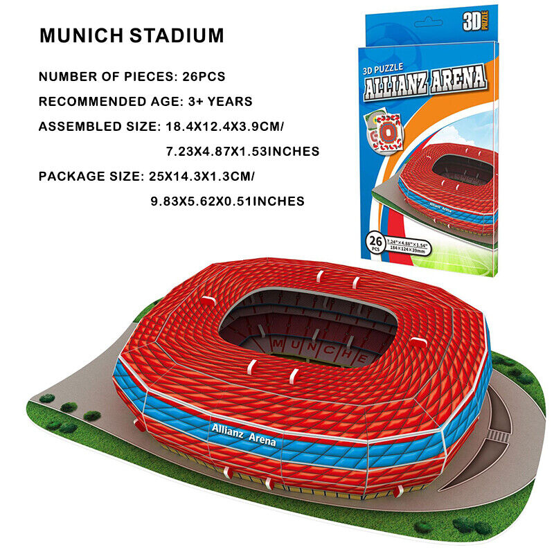 Jual 3D Puzzle Stadion Sepakbola KECIL Miniatur San Siro Old Trafford