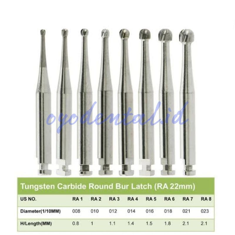 Jual Dental Bur Carbide Tungsten Tulang Round Low Speed RA Bur Metal