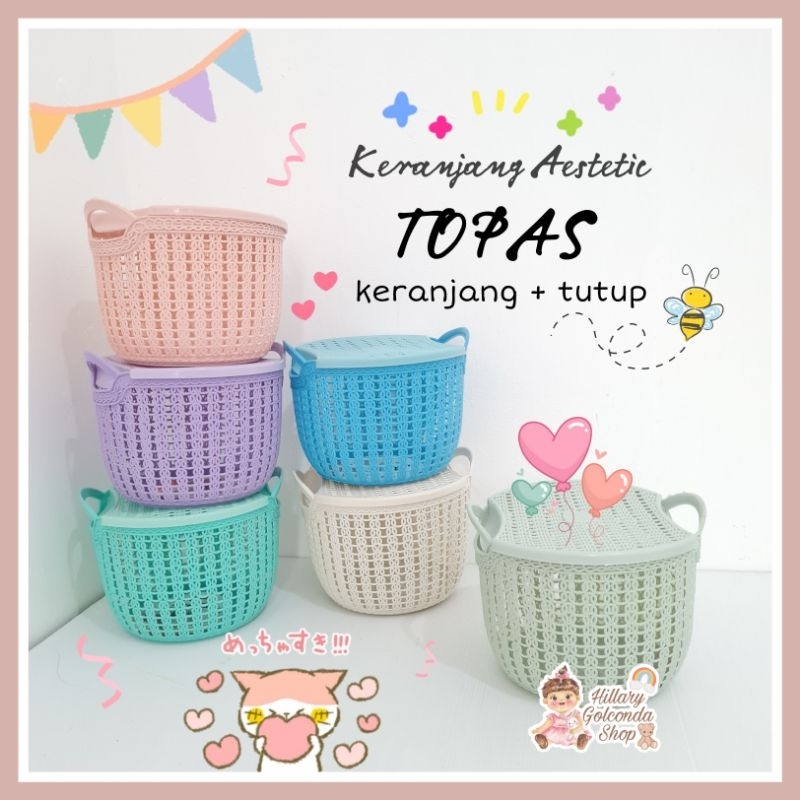 Jual Keranjang Serbaguna Motif Anyam Topas Pc Shopee Indonesia