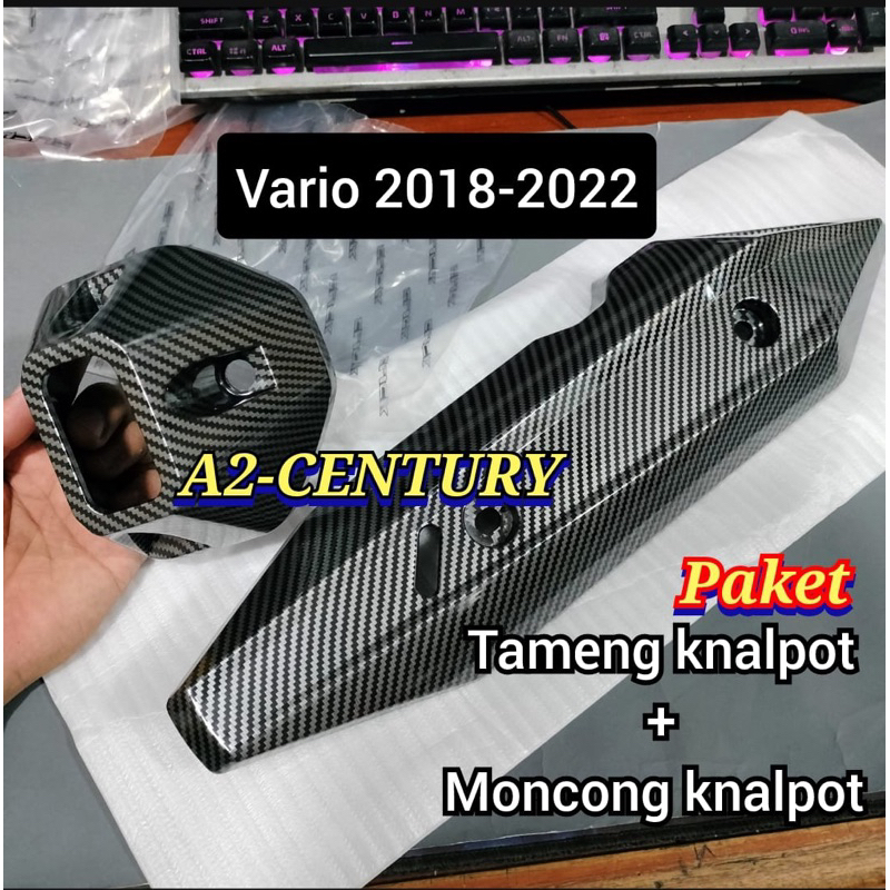 Jual Cover Tutup Knalpot Carbon Vario New Led Vario New Led