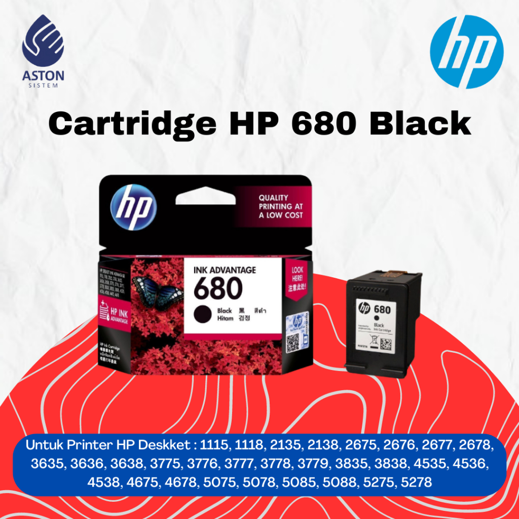 Jual Tinta Cartridge HP 680 Black 100 Original Shopee Indonesia