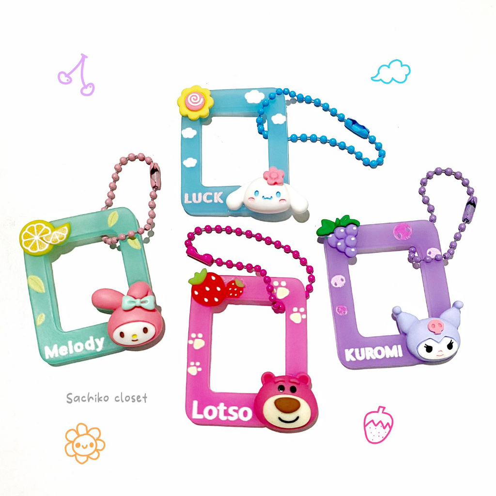 Jual Gantungan Kunci Lotso Kuromi Melody Cinnamoroll Premium Frame Lucu