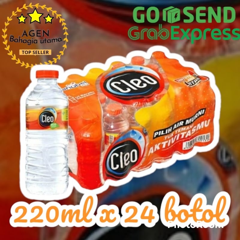 Jual AIR MINERAL CLEO BOTOL 220 ML Shopee Indonesia