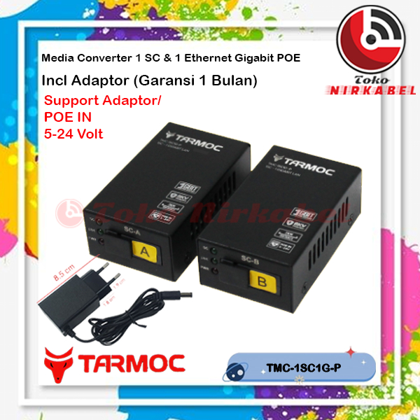 Jual Tarmoc TMC 1SC1G P 1 FO 1 LAN Gigabit POE IN 5 24V HTB GS 03 A B