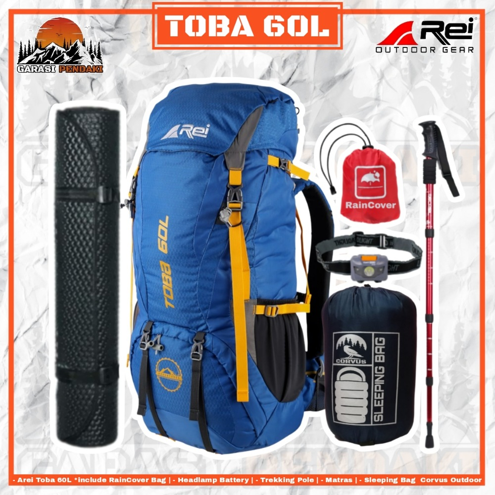 Jual Tas Gunung Arei Toba Paket Pendaki Lengkap Paket Alat Camping