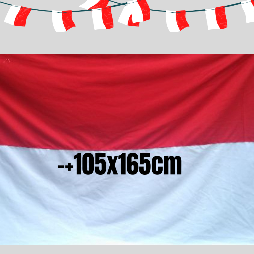 Jual BENDERA MERAH PUTIH JUMBO 20 PCS 1 KODI Ukuran 105 X 165 CM