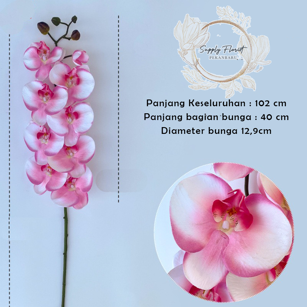 Jual SUPPLYFLORIST ANGGREK ARTIFICIAL REAL TOUCH BUNGA ARTIFICIAL