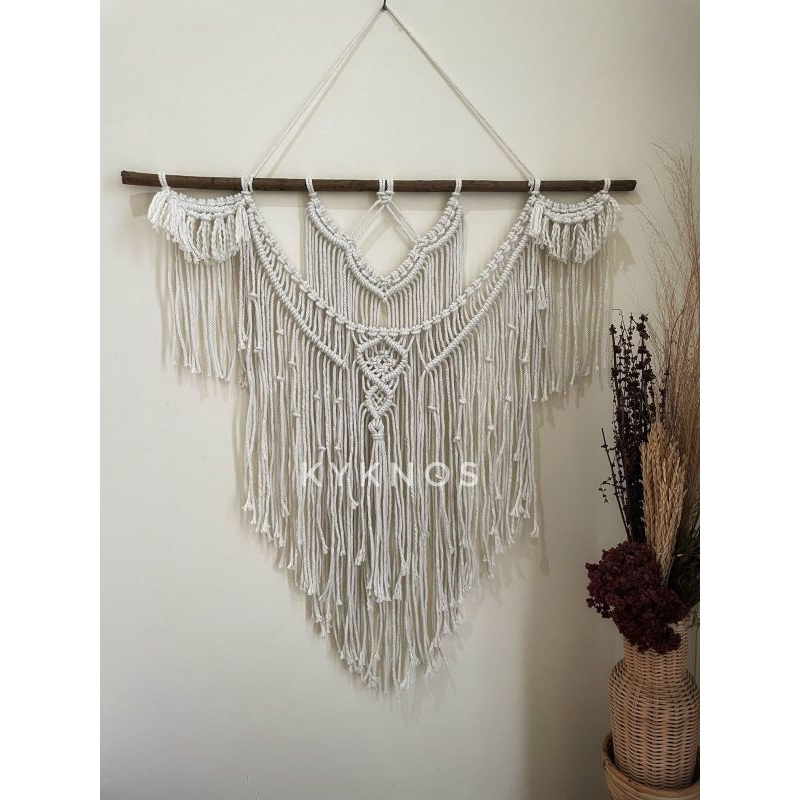 Jual Macrame Wall Hanging Dekorasi Dinding Jumbo Tirai Rainbow Hiasan