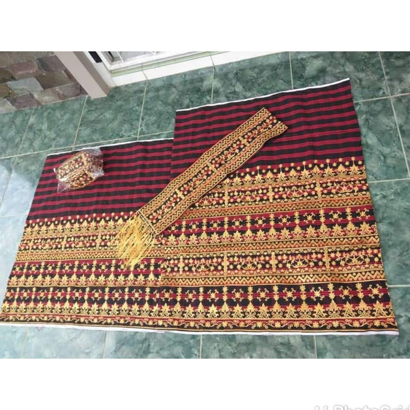 Jual Kain Sarung Adat Tradisional Tapis Lampung Sumatra Bordir Shopee