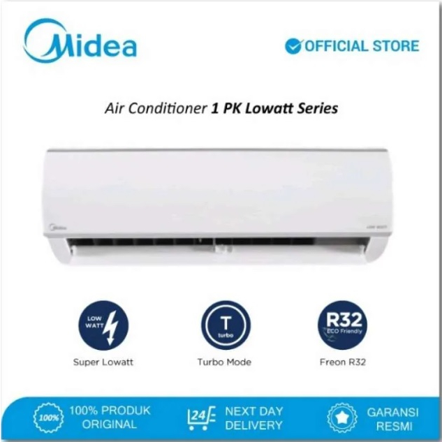 Jual AC Midea 1 PK Low Watt R32 Series MSFO 09CRLN2 32 Shopee