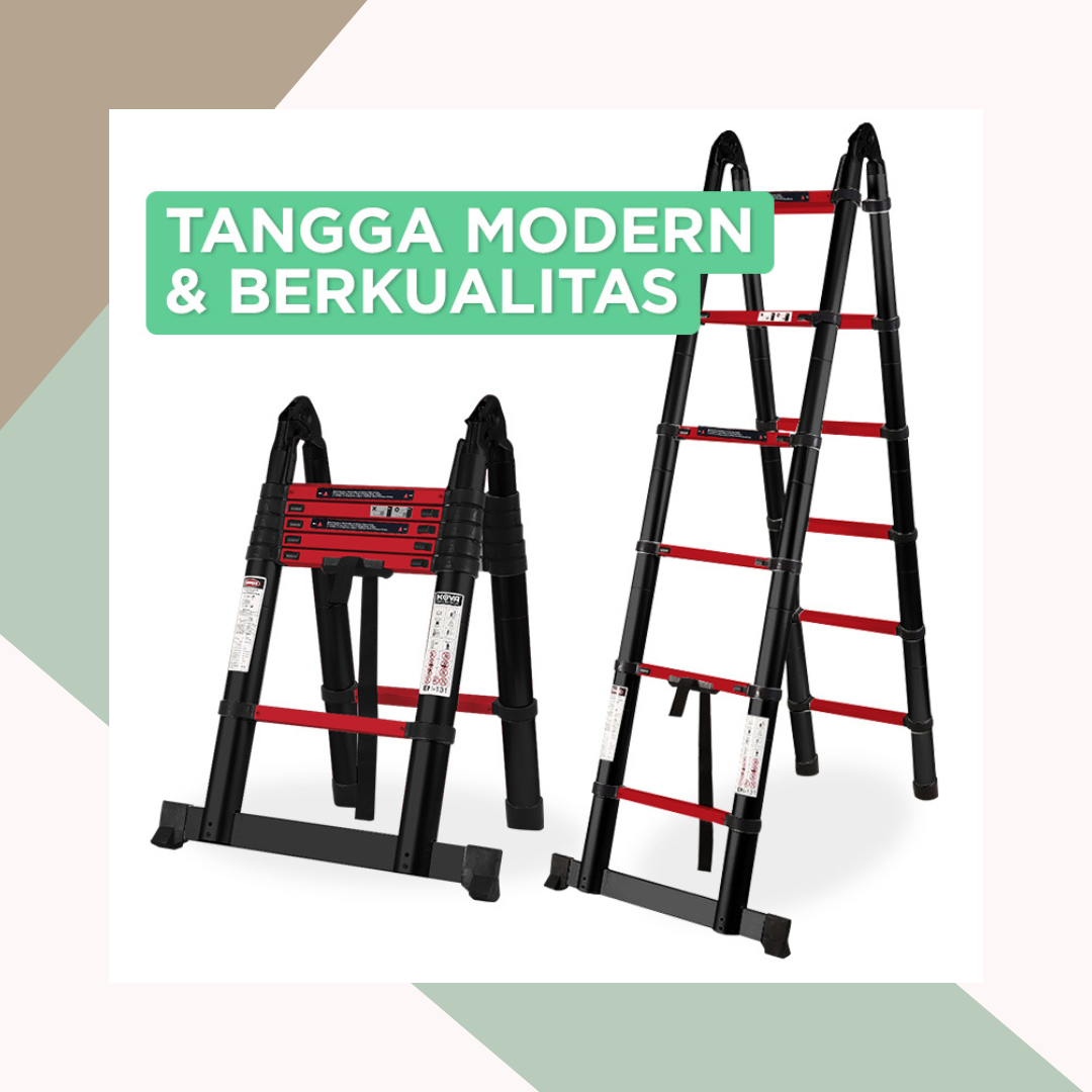 Jual Kova Denza Tangga Lipat Double Alumunium Teleskopik Ladder