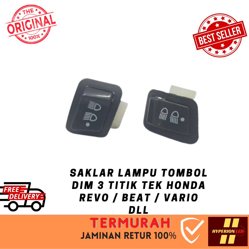 Jual Saklar Lampu Honda TOMBOL DIM 3 TITIK TEK Honda Revo Beat