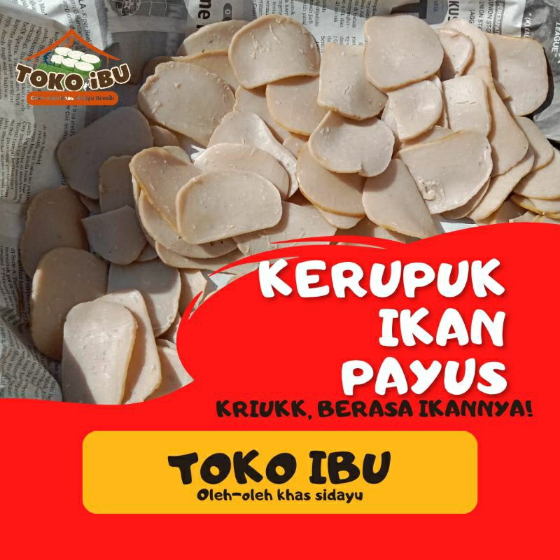 Jual Kerupuk IKAN PAYUS Sidayu Kerupuk Bonggolan Ikan Payus Shopee