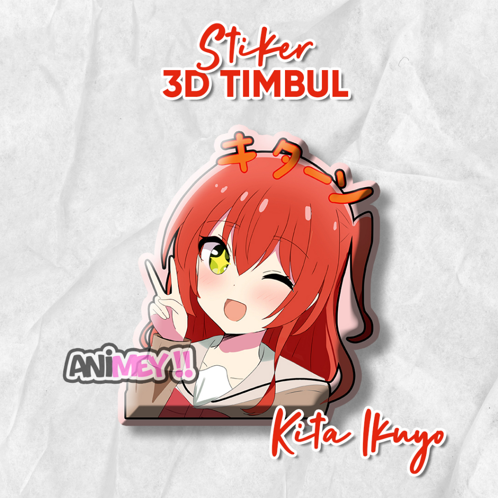 Jual Stiker Emblem 3D Timbul Kita Ikuyo Stiker Anime Resin Shopee