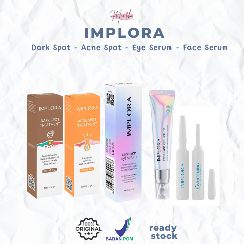 Jual Implora Whitening Milky Serum Ampoule Crystalice Eye Serum Dark