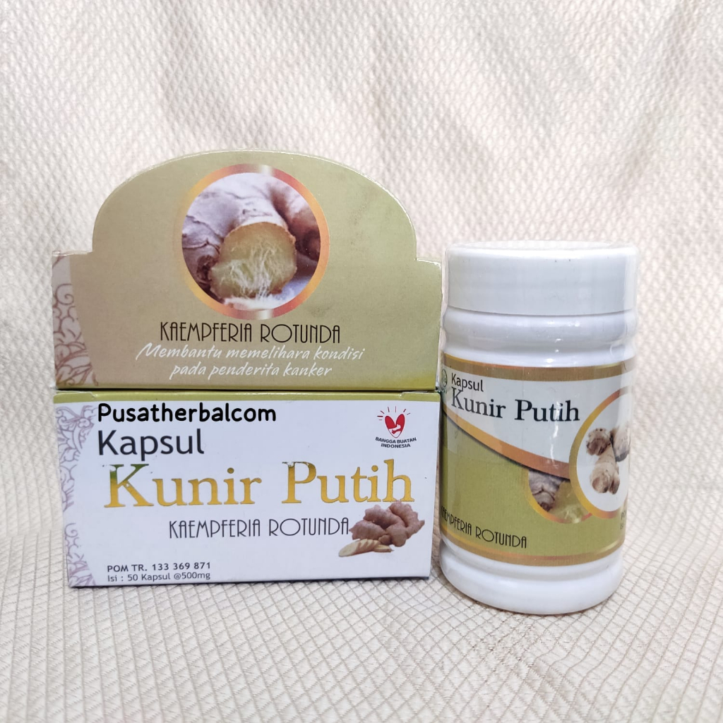 Jual KUNIR PUTIH KAPSUL Isi 50 Kapsul Kapsul Bubuk Herbal Shopee