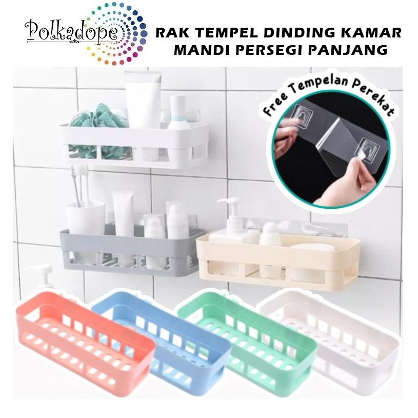 Jual Rak Kamar Mandi Persegi Panjang Storage Rack Sabun Bumbu Dapur