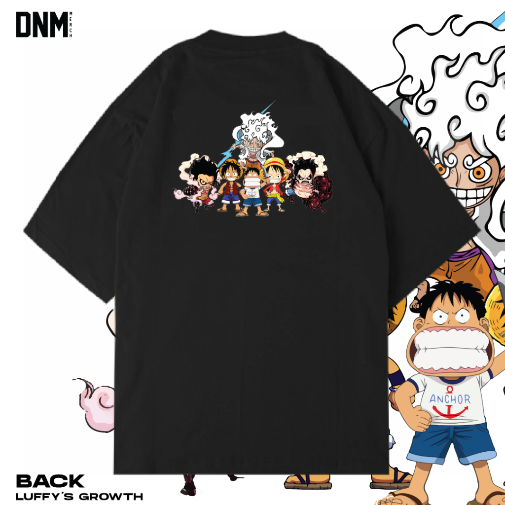 Jual DNM Kaos Anime One Piece Luffy Growth Gear 5 Original Devil No