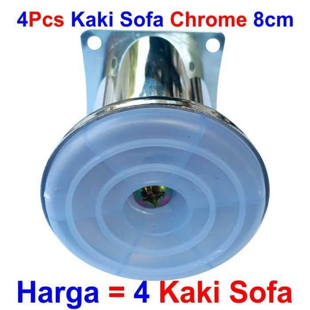 Jual 4Pcs Kaki Sofa Chrome 8 Cm Untuk Spring Bed Sofa Kursi Meja