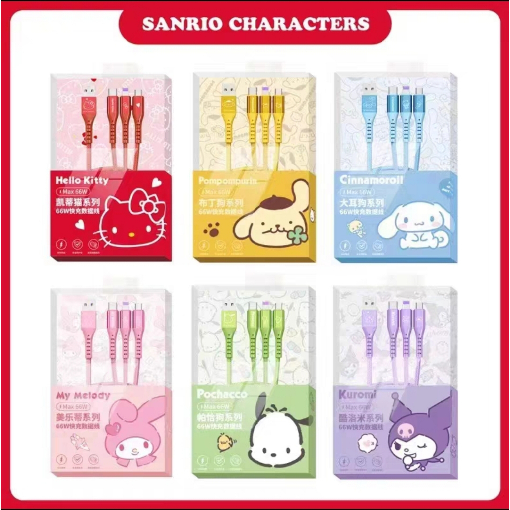 Jual Kabel Data Data Cable Kabel Charger In Sanrio Ori Miniso Hello